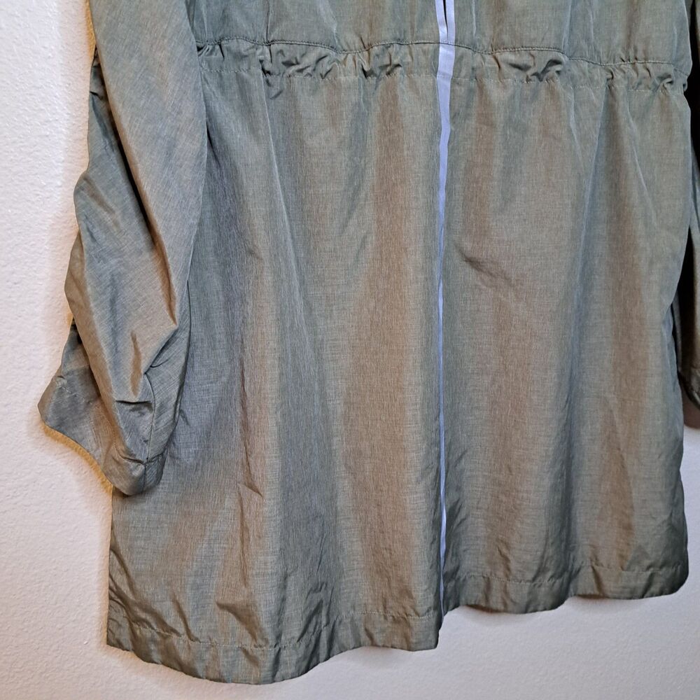 MPG Women Rain Coat Green Lightweight Size XL Breathable Zip Parka Green - Picture 9 of 10